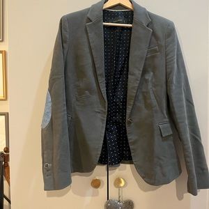 Zara jacket in grey velvet